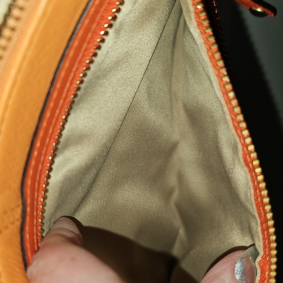 Coach Orange Colorblock Double Zipper Crossbody Bag - Picture 14 of 17